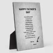 Lieblicher personalisierter Vatertag Fotoplatte (Seite)