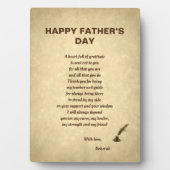 Lieblicher personalisierter Vatertag Fotoplatte (Vorderseite)