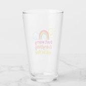 Lieblicher Regenbogen, Sonne und Wolke Glas (Rückseite)