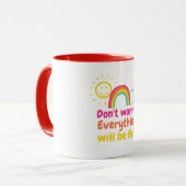Lieblicher Regenbogen, Sonne und Wolke Tasse (Vorderseite Links)