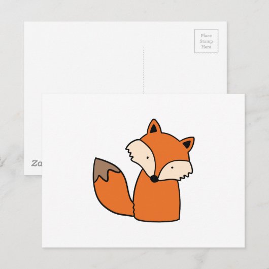 Lieblicher roter Fuchs Postkarte (Vorne/Hinten)