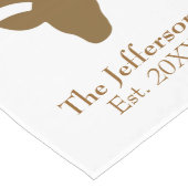 Lieblicher Rustikaler Hirschkopf Großer Tischläufer (Ecke)