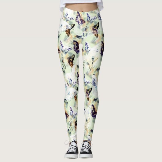 Lieblicher Schmetterling Leggings (Vorderseite)