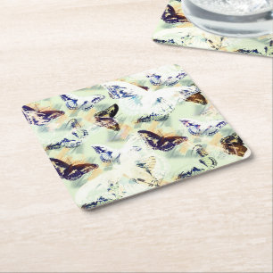 Lieblicher Schmetterling Rechteckiger Pappuntersetzer