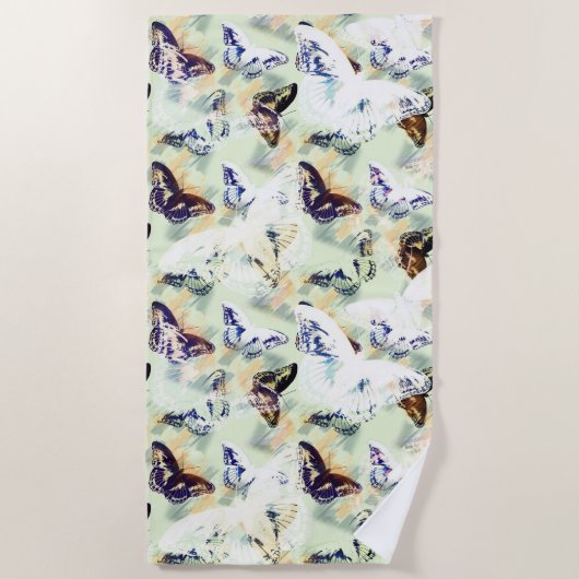 Lieblicher Schmetterling Strandtuch (Vorderseite)