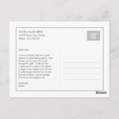 Lieblicher Script-Abschluss Danke-Card Postkarte (Rückseite)