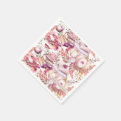 Lieblicher Shabby Chick Herbst Muster Serviette (Ecke)