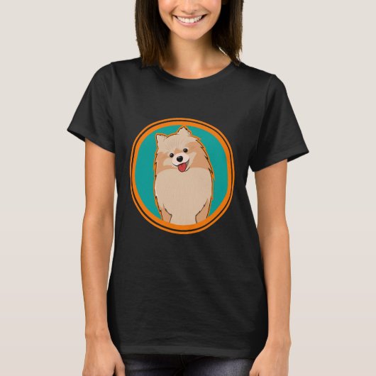 Lieblicher Spitz Niedlich Hund T-Shirt (Vorderseite)