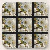 Lieblicher Springflower Grid Getränkeuntersetzer (Vorderseite)