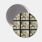 Lieblicher Springflower Grid Magnet (Vorderseite/Rückseite)