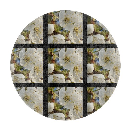 Lieblicher Springflower Grid Schneidebrett (Vorderseite)
