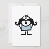 Lieblicher Stick mit Schnurrbart Einladung (Vorderseite)