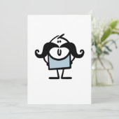 Lieblicher Stick mit Schnurrbart Einladung (Stehend Vorderseite)