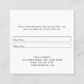 Lieblicher Text verweisen auf einen Freund  Quadratische Visitenkarte (Rückseite)