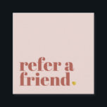 Lieblicher Text verweisen auf einen Freund  Quadratische Visitenkarte<br><div class="desc">ein elegantes Design mit modernem Text und einem goldenen Herz. Text und Farben können angepasst werden.</div>