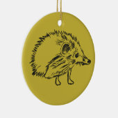 Lieblicher und süßer Igel Zeichnend Ornament (Rechts)