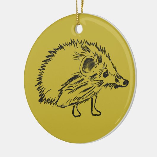 Lieblicher und süßer Igel Zeichnend Ornament (Links)