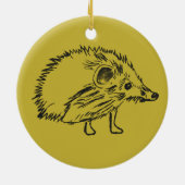 Lieblicher und süßer Igel Zeichnend Ornament (Hinten)