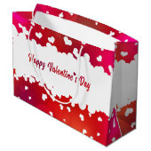 Lieblicher Valentinstag Herzchen große Geschenktas Geschenktüte (Rückseite Schrägansicht)