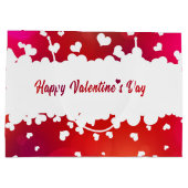 Lieblicher Valentinstag Herzchen große Geschenktas Große Geschenktüte (Rückseite)