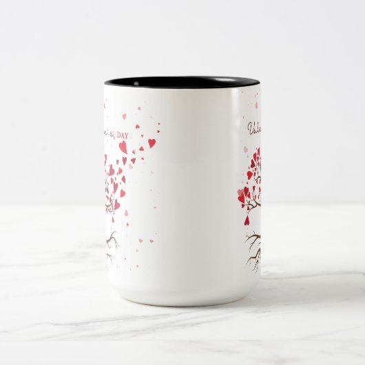 Lieblicher Valentinstag Zweifarbige Tasse (Mittel)