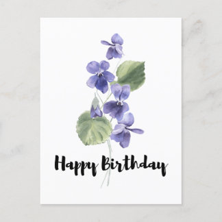 Lieblicher Veilchenstrauß Alles Gute zum Geburtsta Postkarte