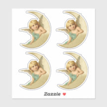 Lieblicher Viktorianischer Engel, der auf dem Mond