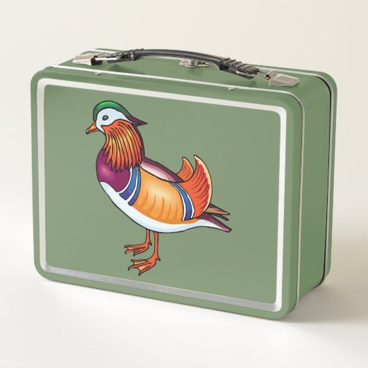 lieblicher Vogel Metall Brotdose (Rückseite)