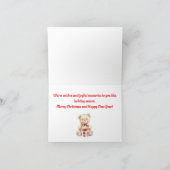 Lieblicher Weihnachtsbär Feiertagskarte (Innenseite)