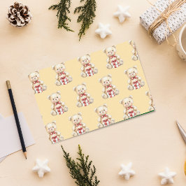 Lieblicher Weihnachtsbär Seidenpapier