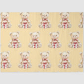 Lieblicher Weihnachtsbär Seidenpapier (Vorderseite)