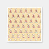 Lieblicher Weihnachtsbär Serviette (Vorderseite)