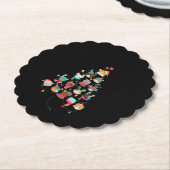 Lieblicher Weihnachtsbaum der Katze, gedeckt von h Untersetzer (angewinkelt)