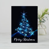 Lieblicher Weihnachtsbaum Folien Feiertagskarte (Stehend vorne)