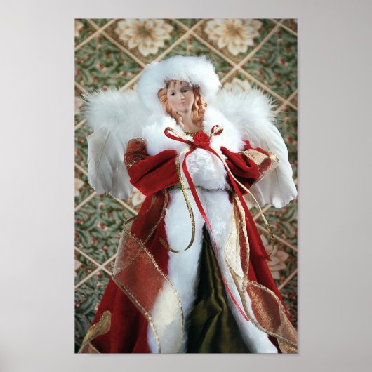 Lieblicher Weihnachtsengel-Druck Poster (Vorne)