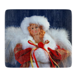 Lieblicher Weihnachtsengel-Druck Schneidebrett