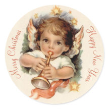 Lieblicher Weihnachtsgel bläst eine Trompete CC103