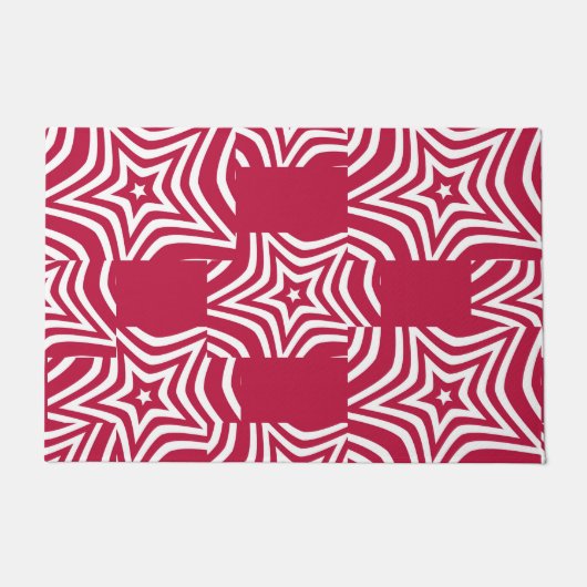 Lieblicher White Red Star Fußmatte (Vorderseite)
