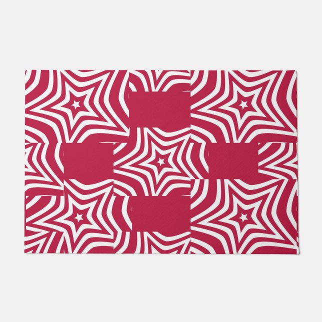 Lieblicher White Red Star Fußmatte (Vorderseite)