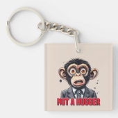 Lieblicher Wortkunstaffe Schlüsselanhänger (Vorderseite)