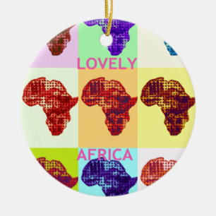 LIEBLICHES AFRIKA KERAMIK ORNAMENT