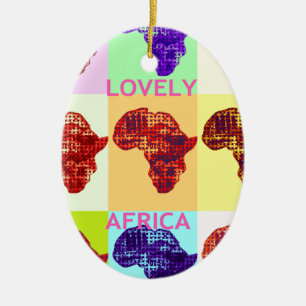 LIEBLICHES AFRIKA KERAMIKORNAMENT