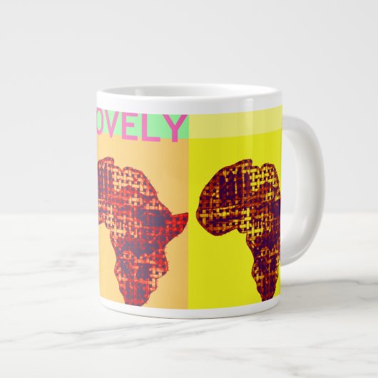 Liebliches Afrika Zuhause Drink Jumbo Kaffee Mugs Jumbo-Tasse (Vorderseite Rechts)