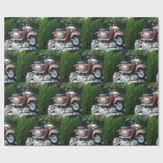 Liebliches altes Scooter-Glossy-Wrapping-Papier Geschenkpapier (Flach)