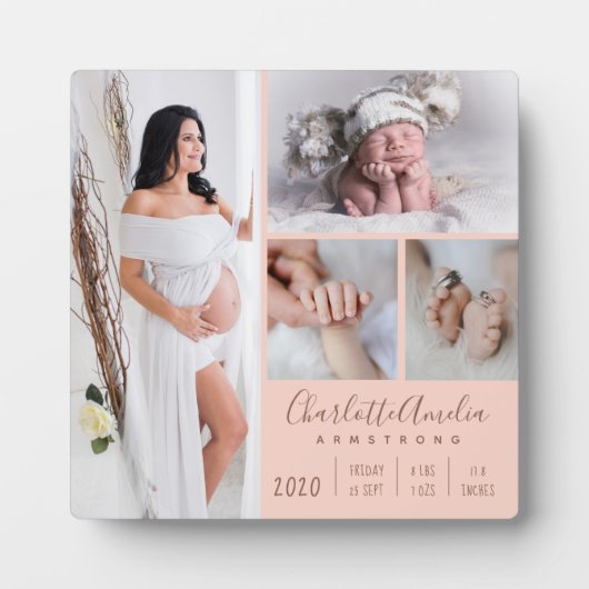 Liebliches Baby Foto Fotoplatte (Vorderseite)