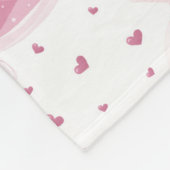 Liebliches Design-Thema für Valentinstag Fleecedecke (Ecke)