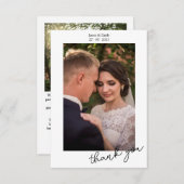 Liebliches einfaches Hochzeitsstipendium dank Foto Dankeskarte (Vorne/Hinten)