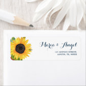 Liebliches Etikett für Aquarellsonnenblumen (Insitu)