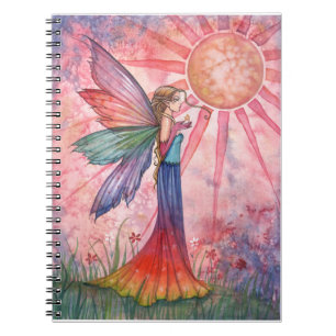 Liebliches, farbenfrohe Rainbow Fairy Notebook Jou Notizblock