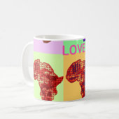 Liebliches, farbenprächtiges Design Afrikas Karte  Kaffeetasse (Vorderseite Links)